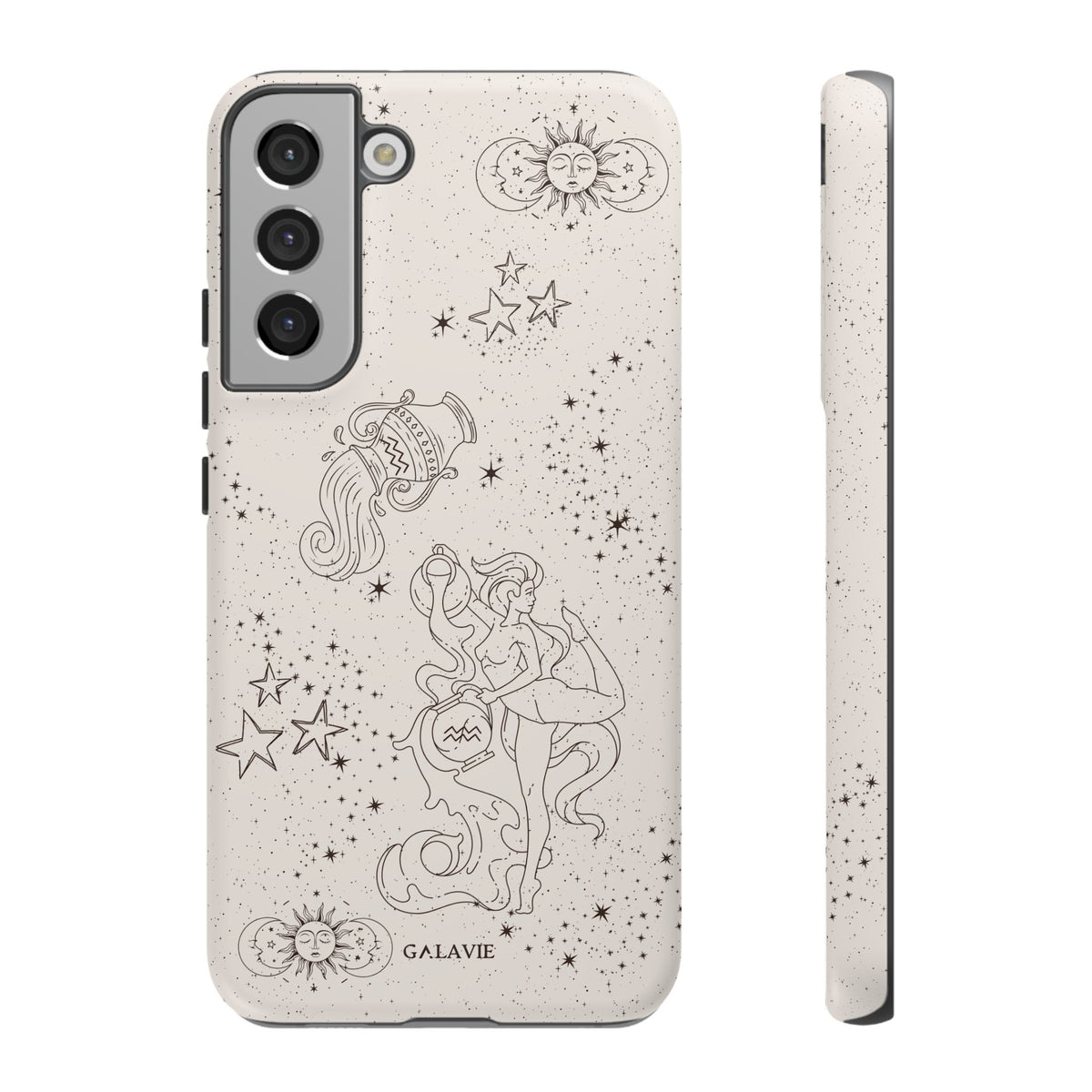 Aquarius Zodiac Phone Case – Cream