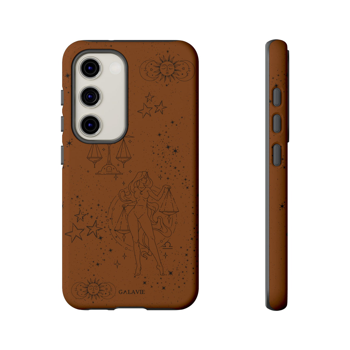 Libra Zodiac Phone Case – Cognac