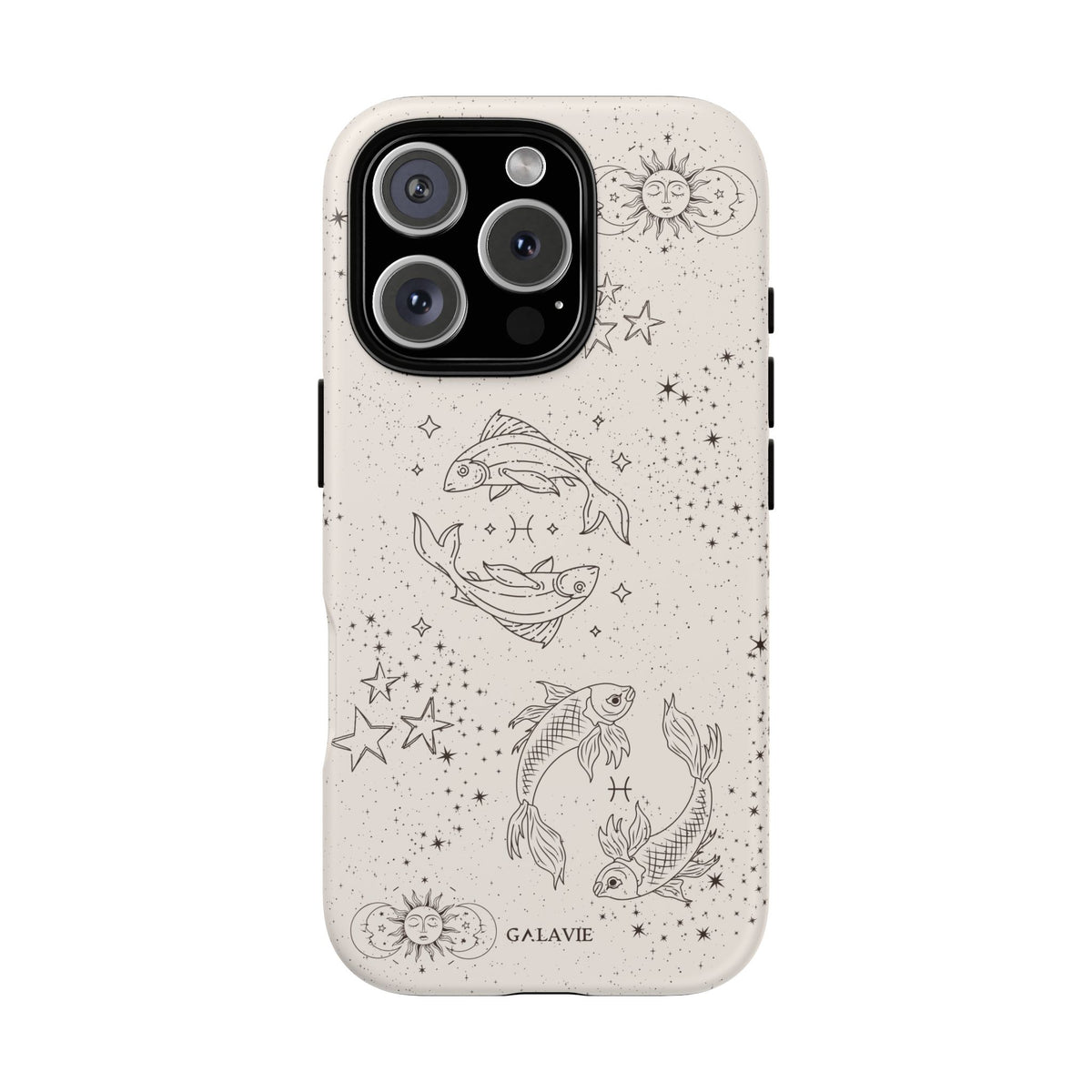 Pisces Zodiac Phone Case – Cream