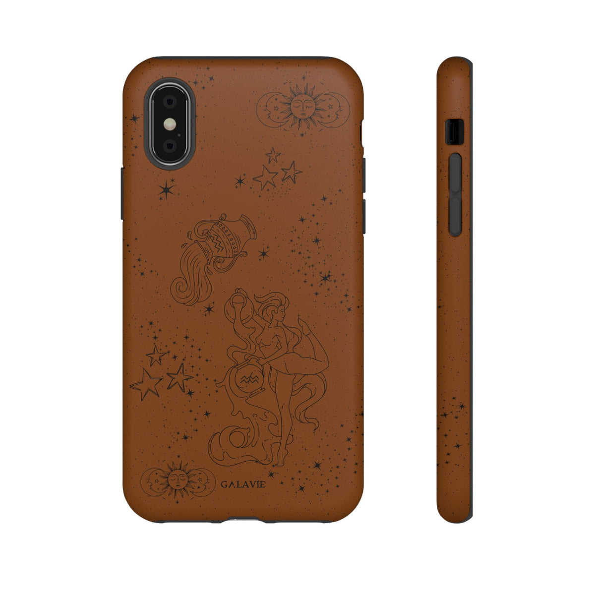 Aquarius Zodiac Phone Case – Cognac