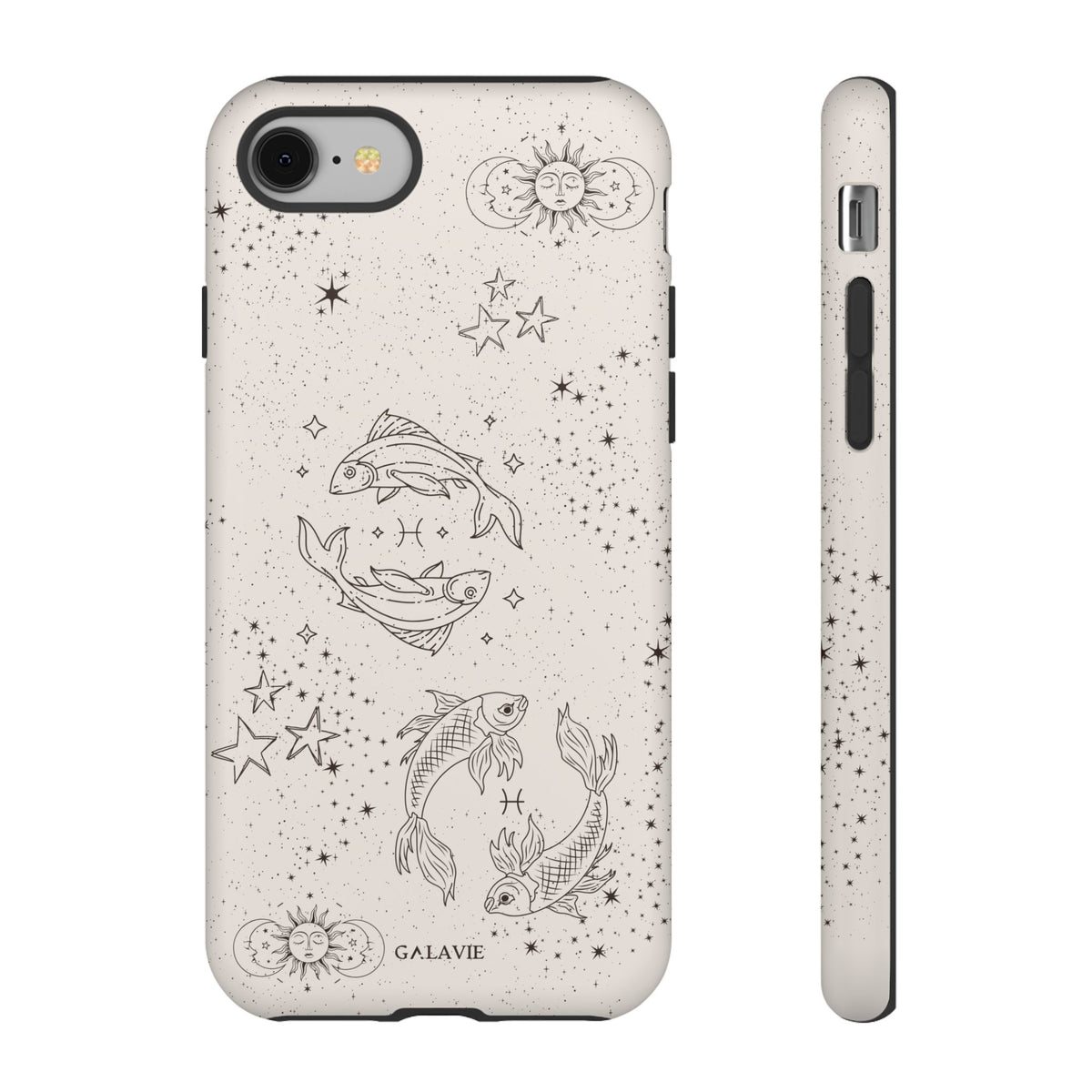 Pisces Zodiac Phone Case – Cream