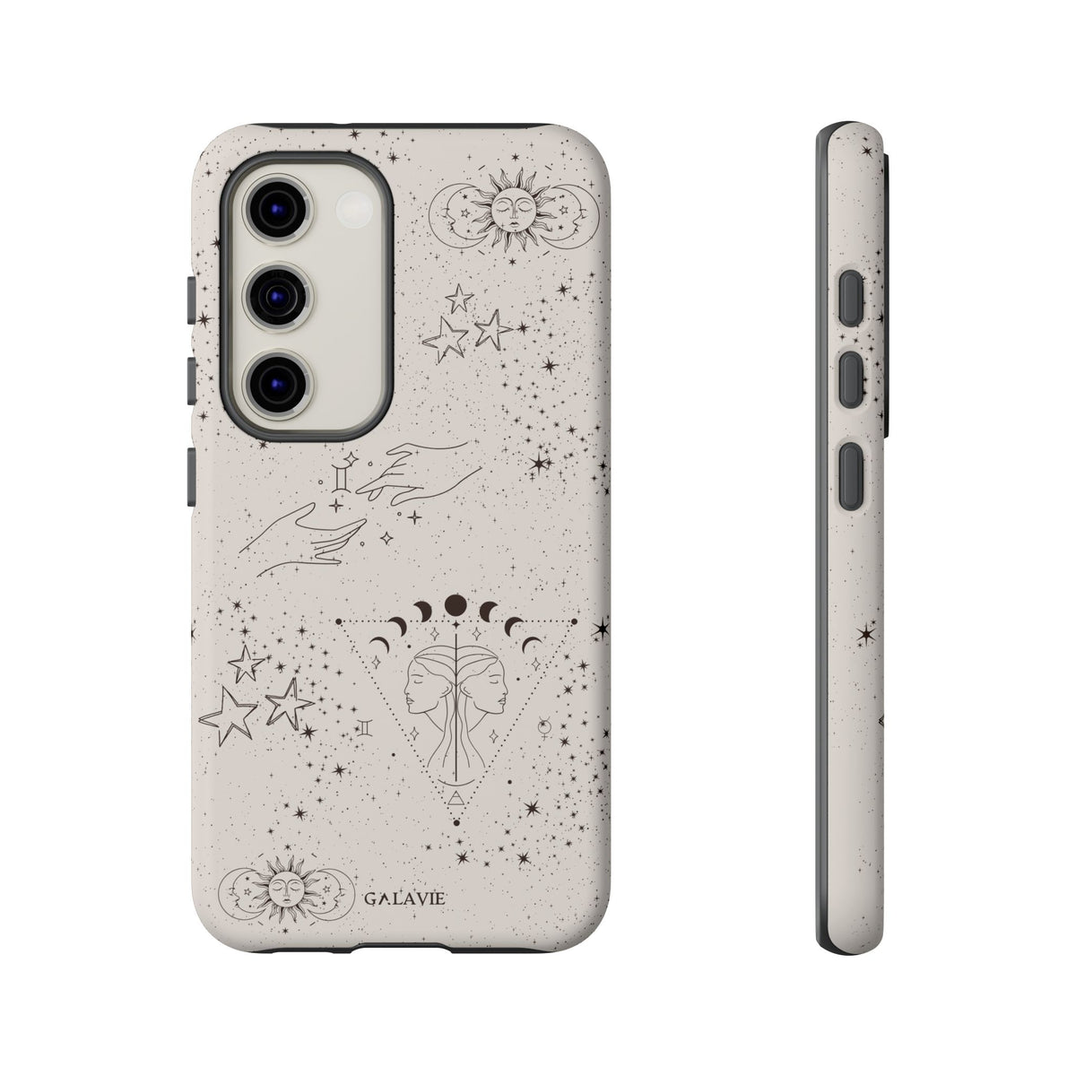 Gemini Zodiac Phone Case – Cream