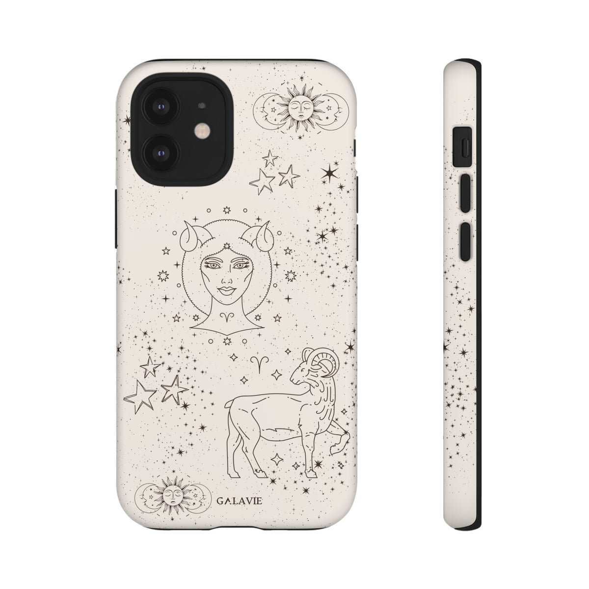 Aries Zodiac Phone Case – Cream