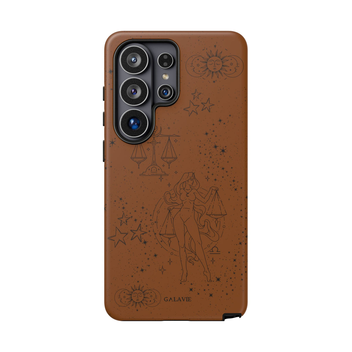 Libra Zodiac Phone Case – Cognac