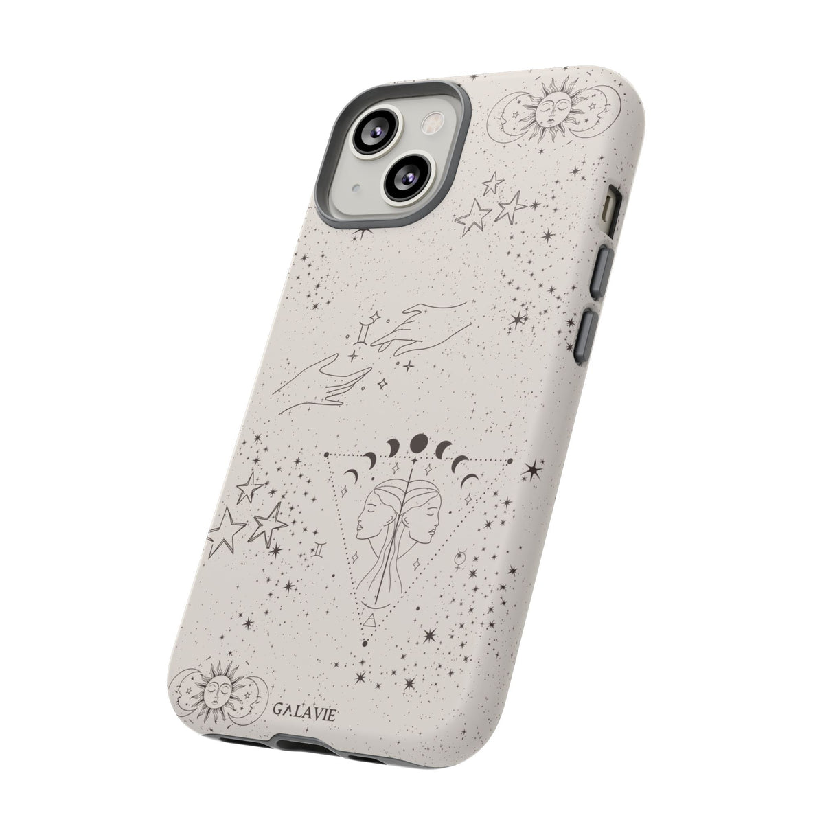 Gemini Zodiac Phone Case – Cream
