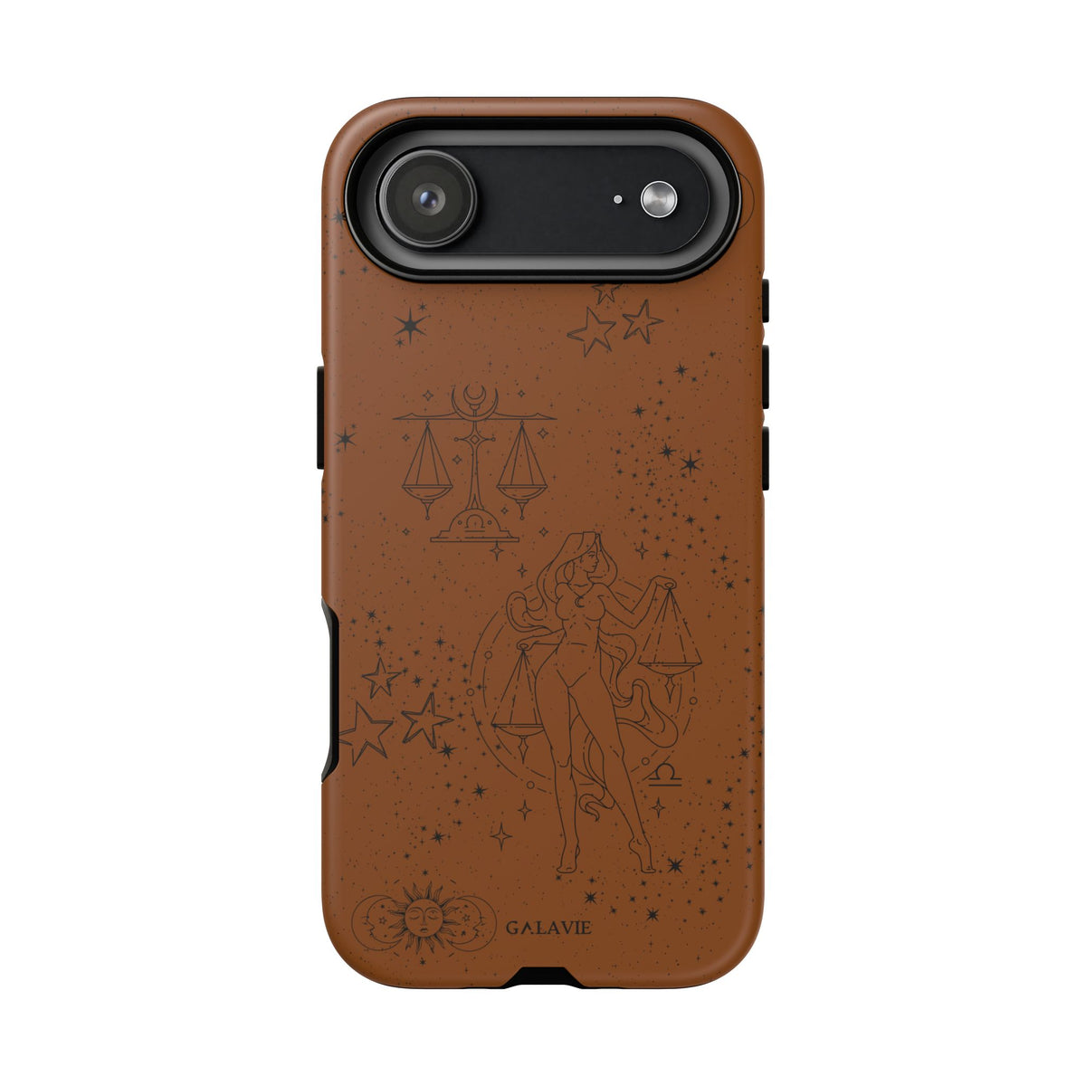 Libra Zodiac Phone Case – Cognac