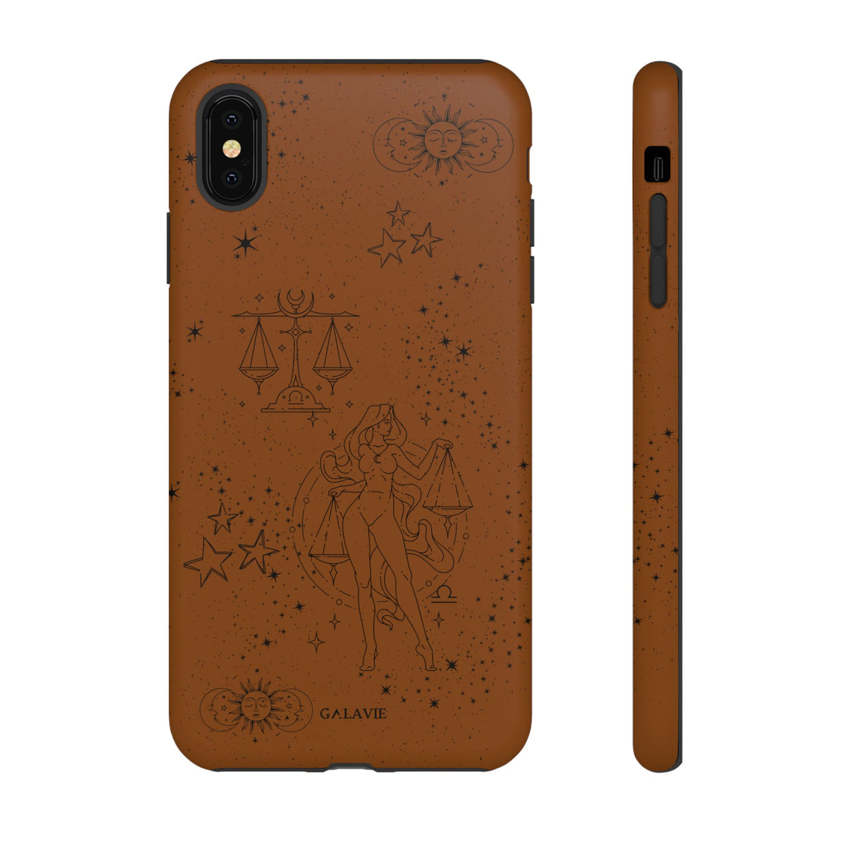 Libra Zodiac Phone Case – Cognac