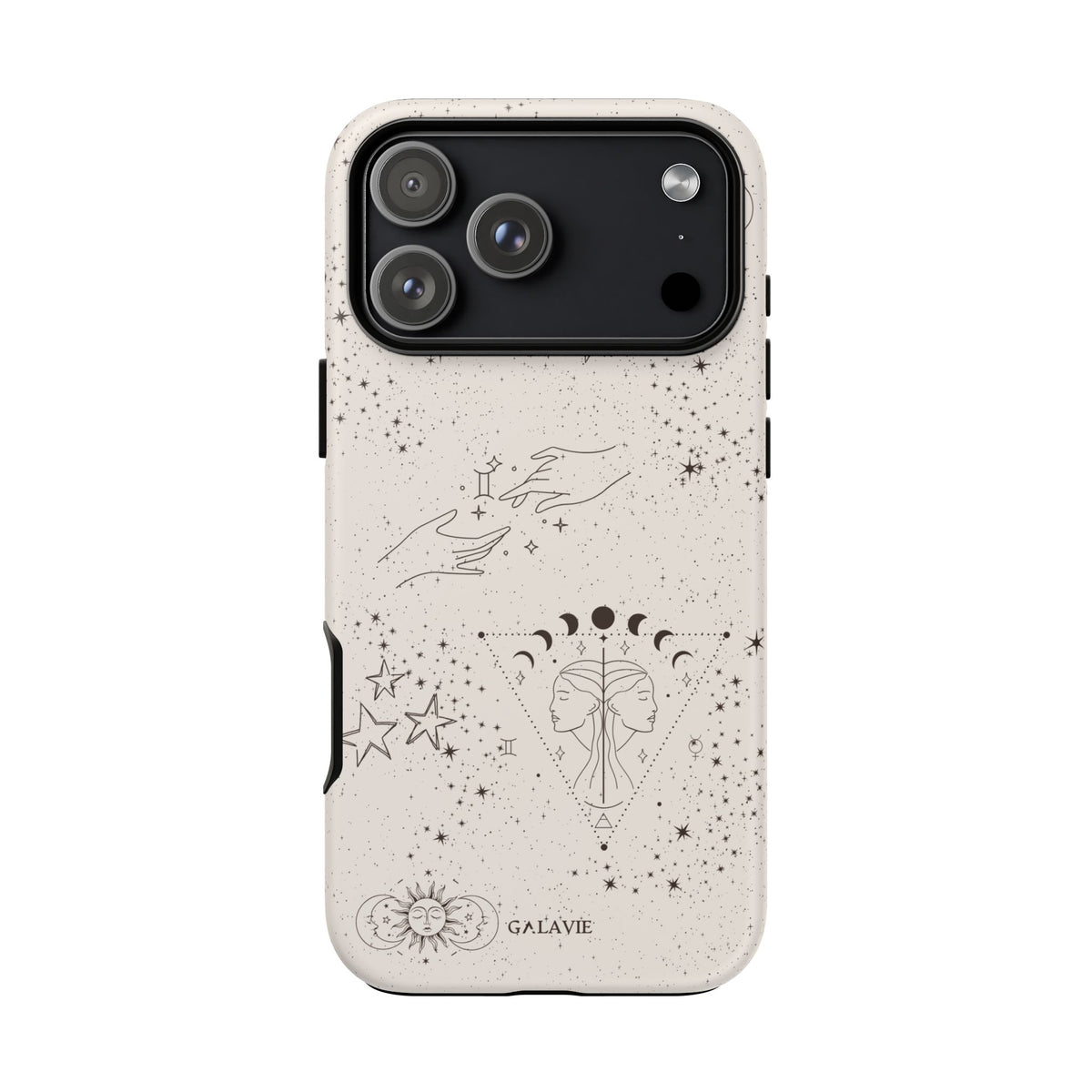 Gemini Zodiac Phone Case – Cream