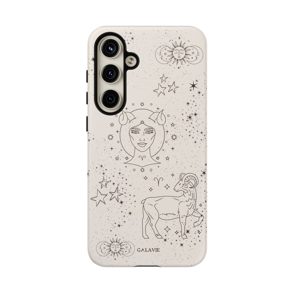 Aries Zodiac Phone Case – Cream