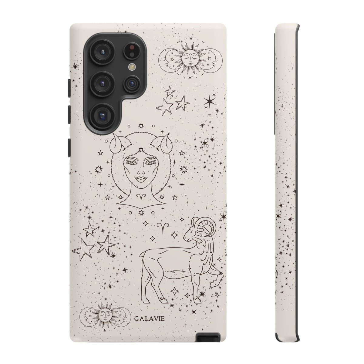 Aries Zodiac Phone Case – Cream