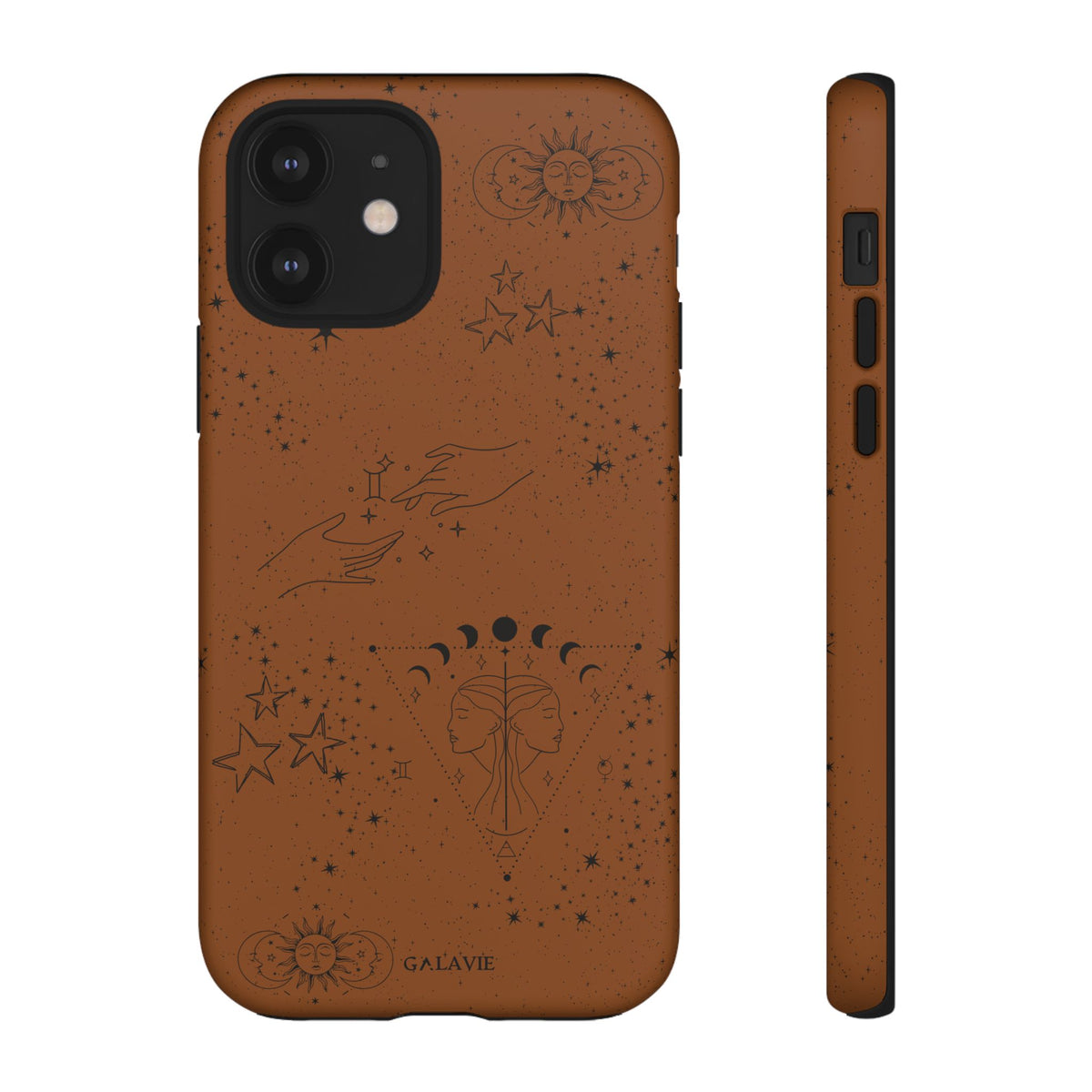 Gemini Zodiac Phone Case – Cognac