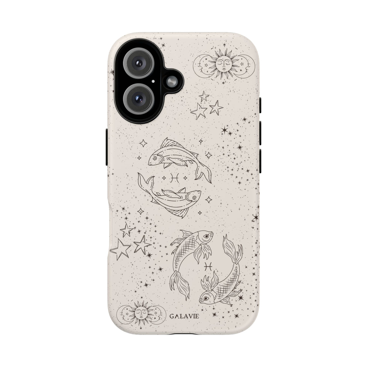 Pisces Zodiac Phone Case – Cream
