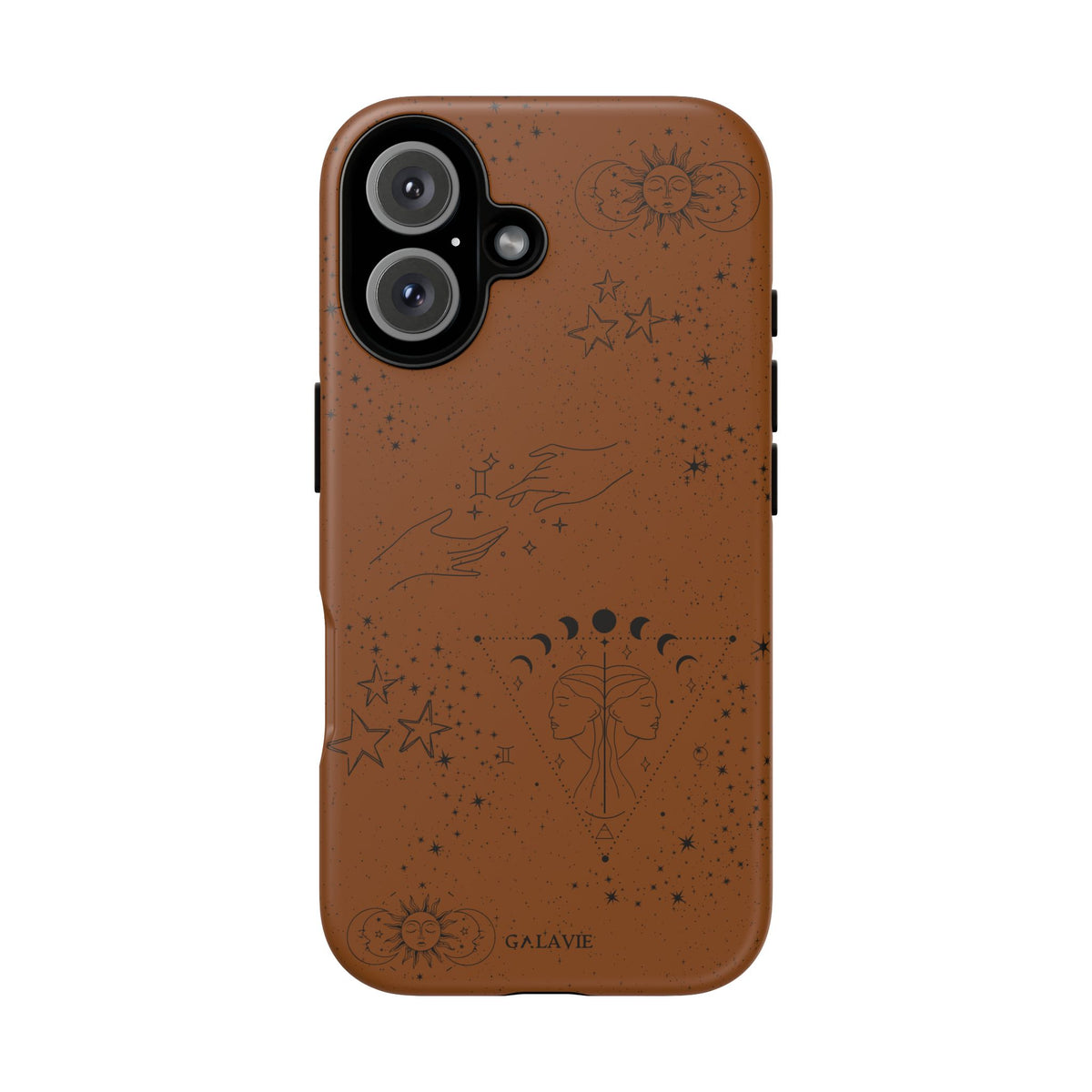Gemini Zodiac Phone Case – Cognac
