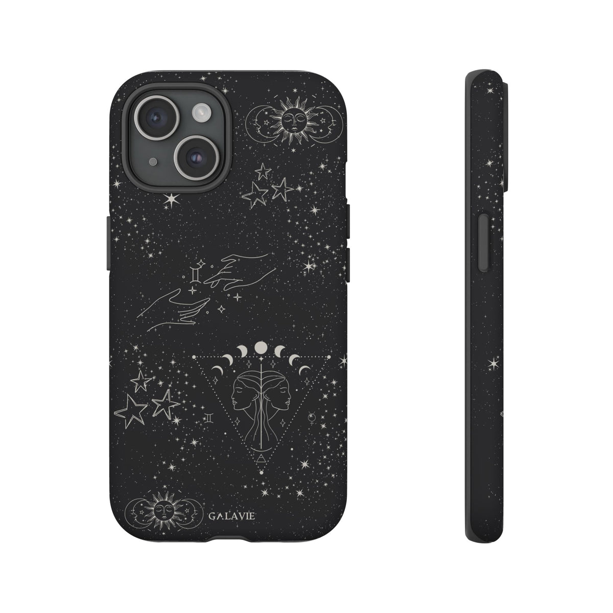 Gemini Zodiac Phone Case – Noir