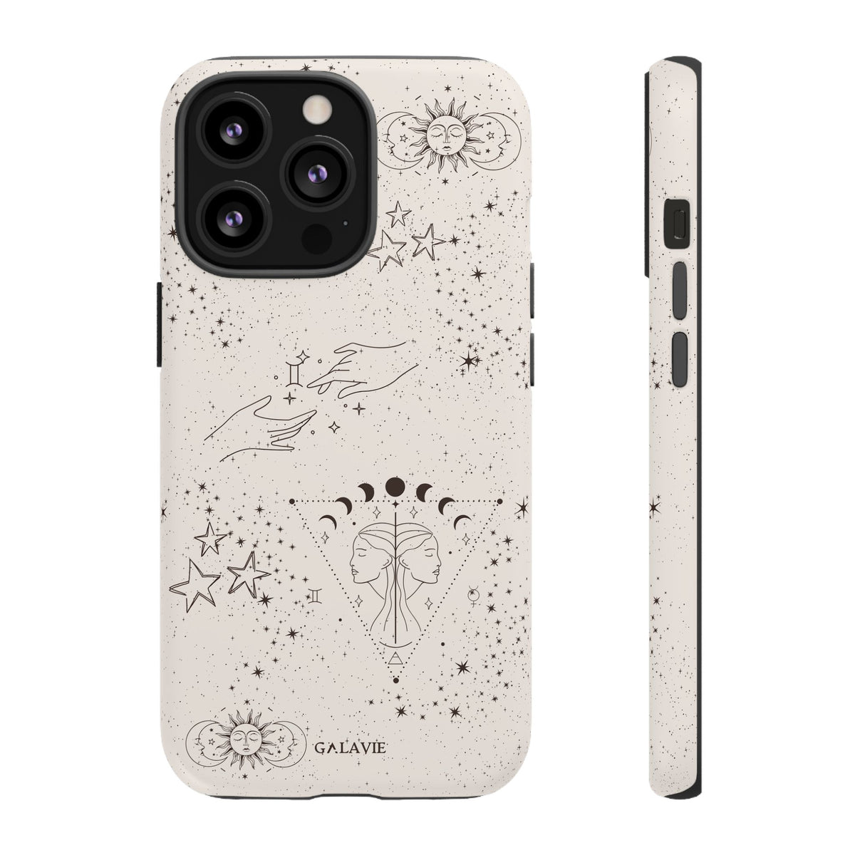 Gemini Zodiac Phone Case – Cream
