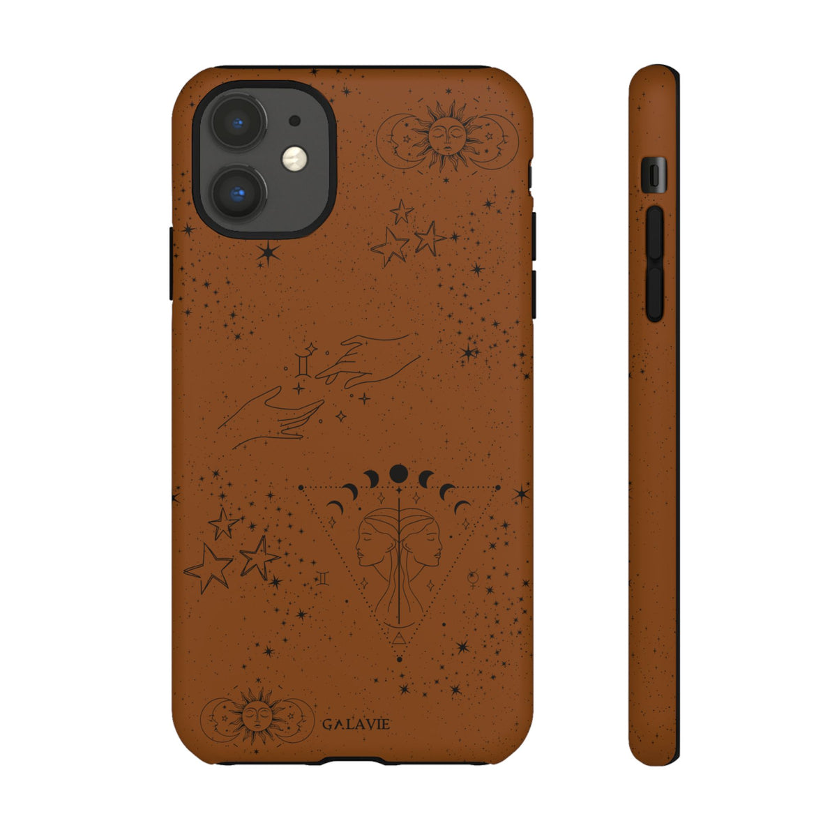 Gemini Zodiac Phone Case – Cognac