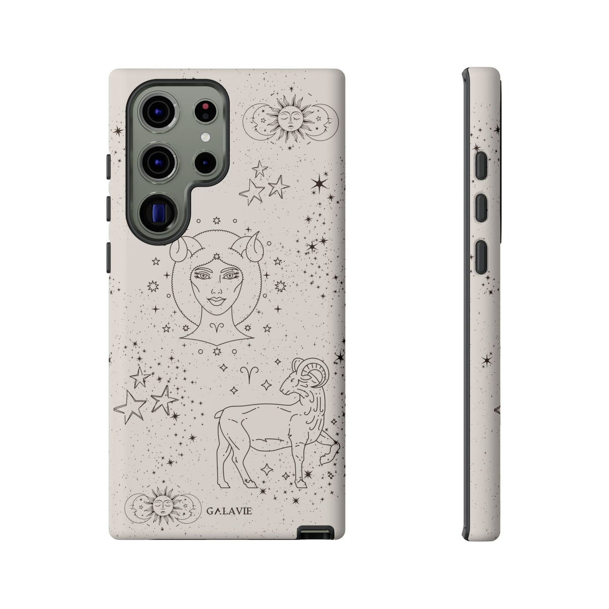 Aries Zodiac Phone Case – Cream