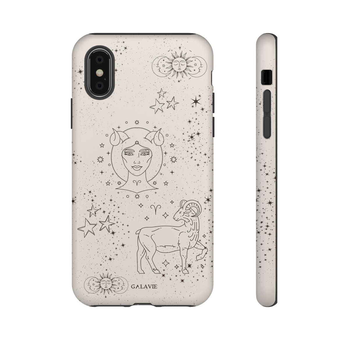 Aries Zodiac Phone Case – Cream