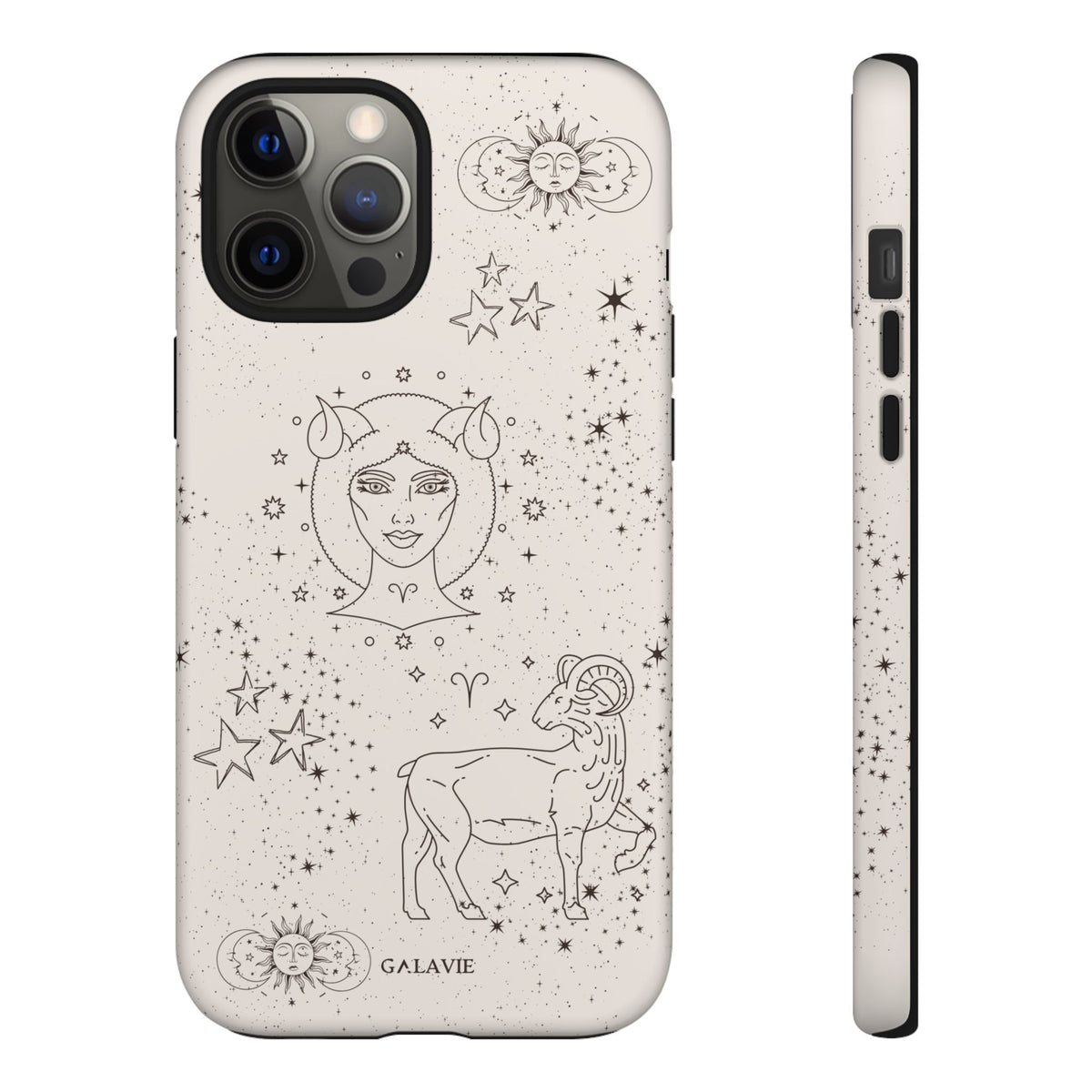 Aries Zodiac Phone Case – Cream