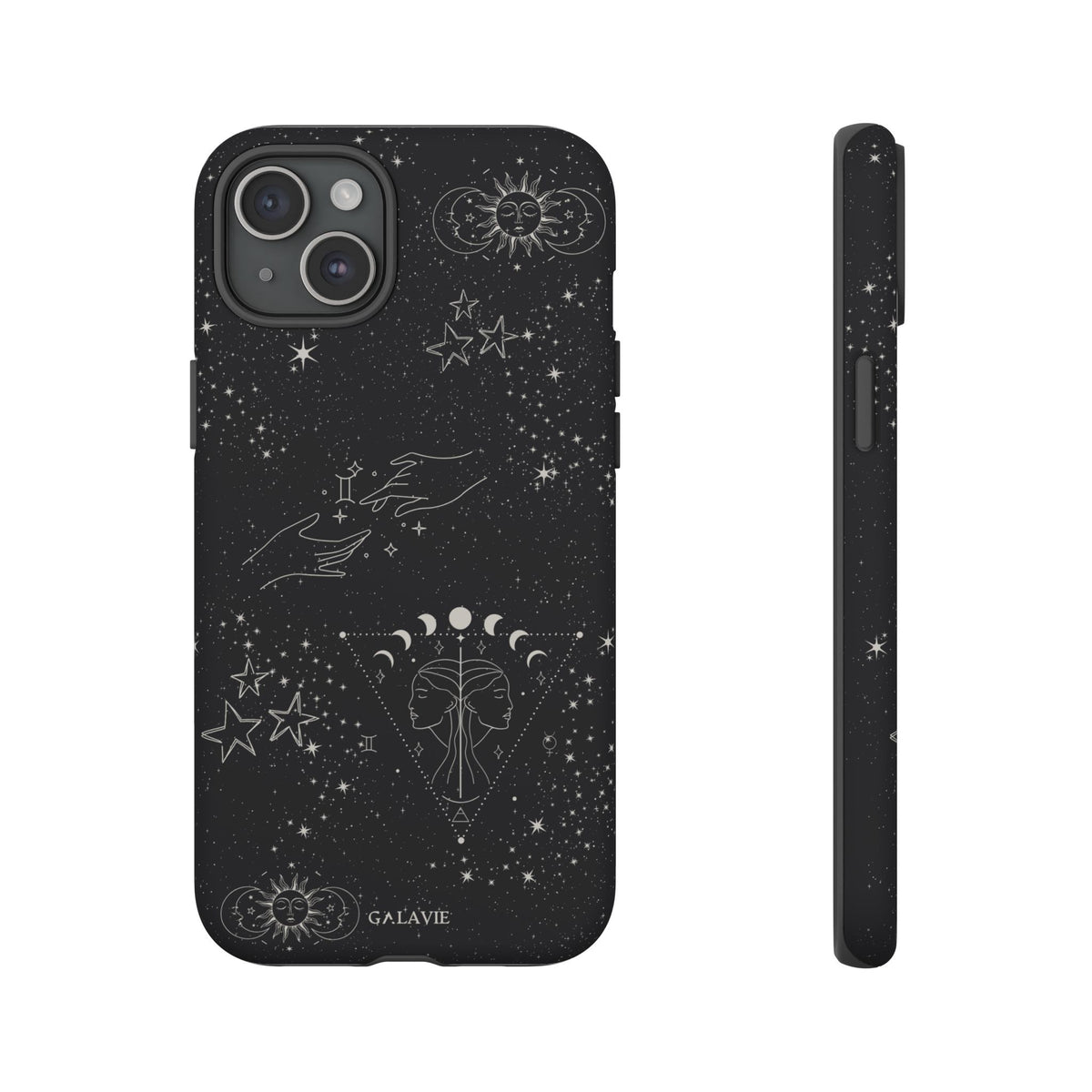 Gemini Zodiac Phone Case – Noir