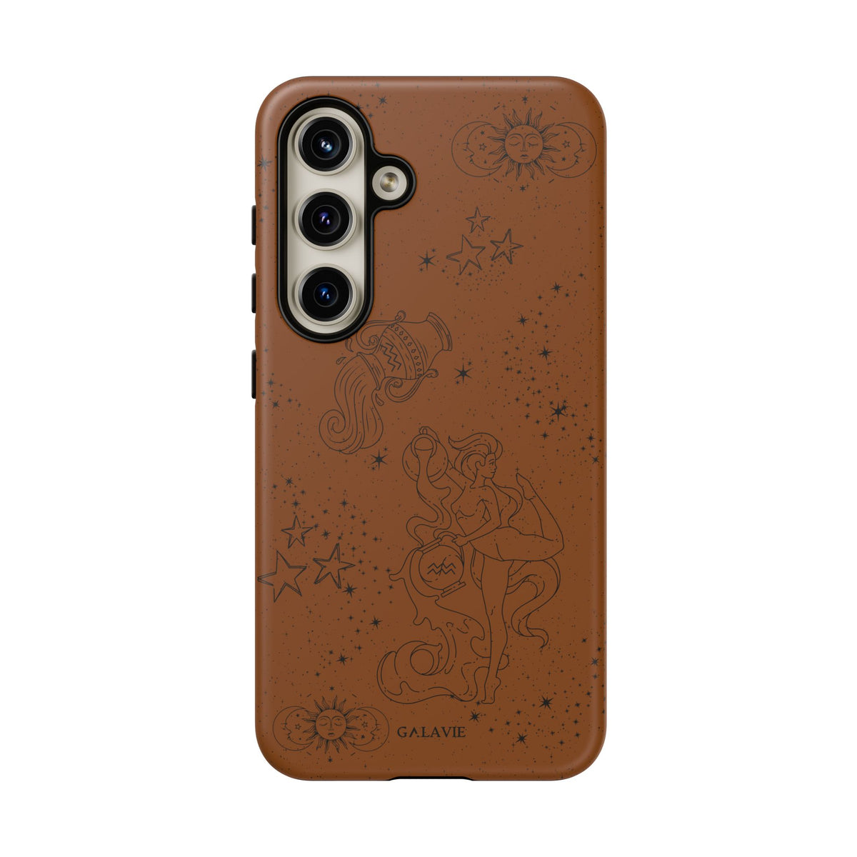 Aquarius Zodiac Phone Case – Cognac