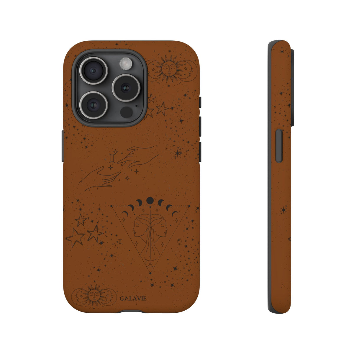 Gemini Zodiac Phone Case – Cognac