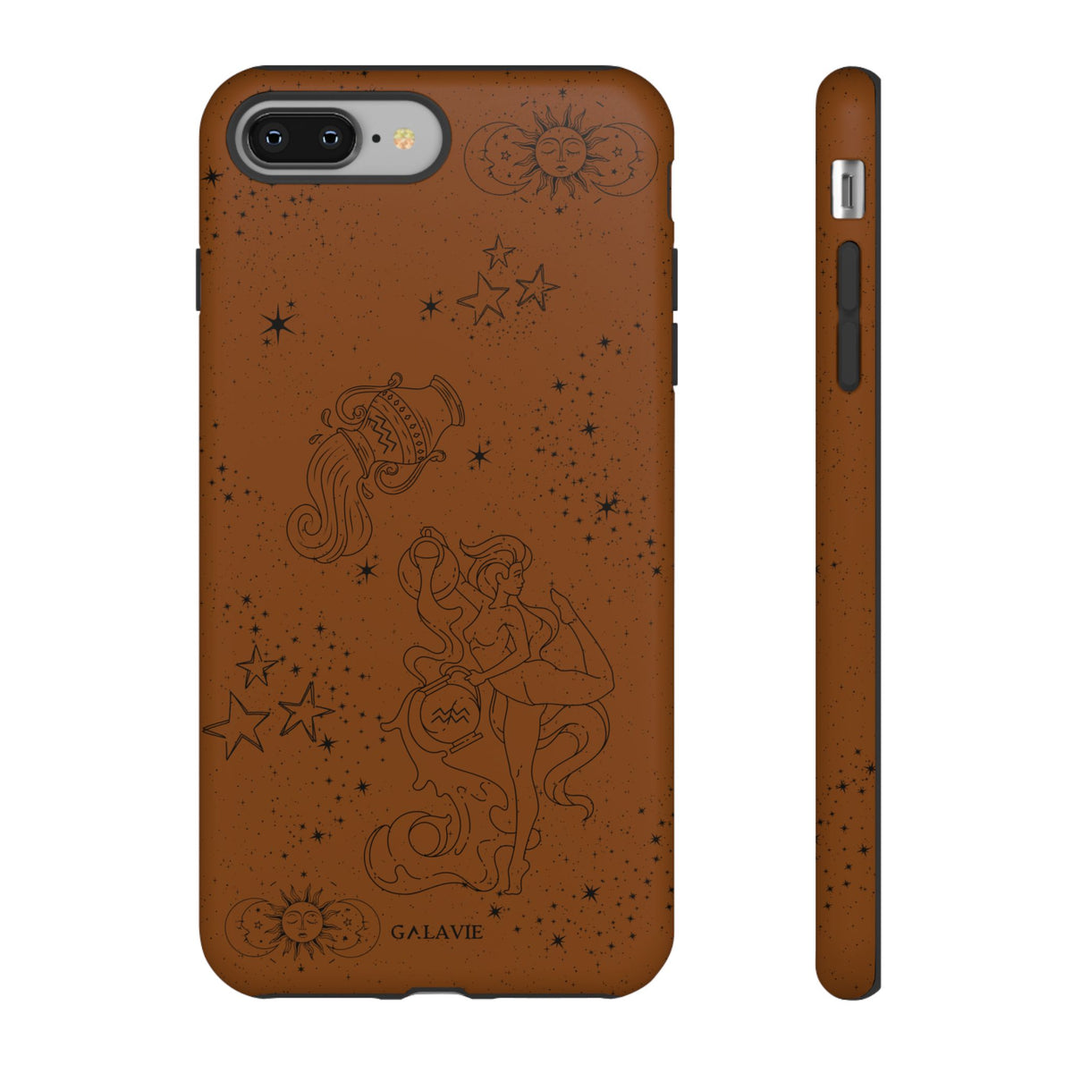 Aquarius Zodiac Phone Case – Cognac