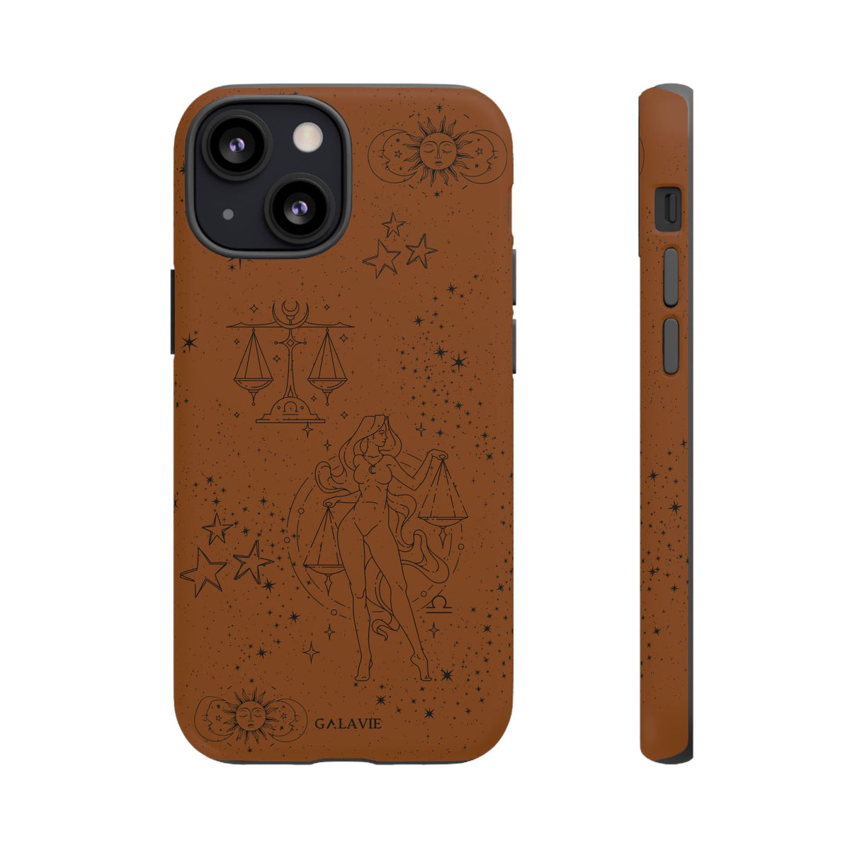 Libra Zodiac Phone Case – Cognac