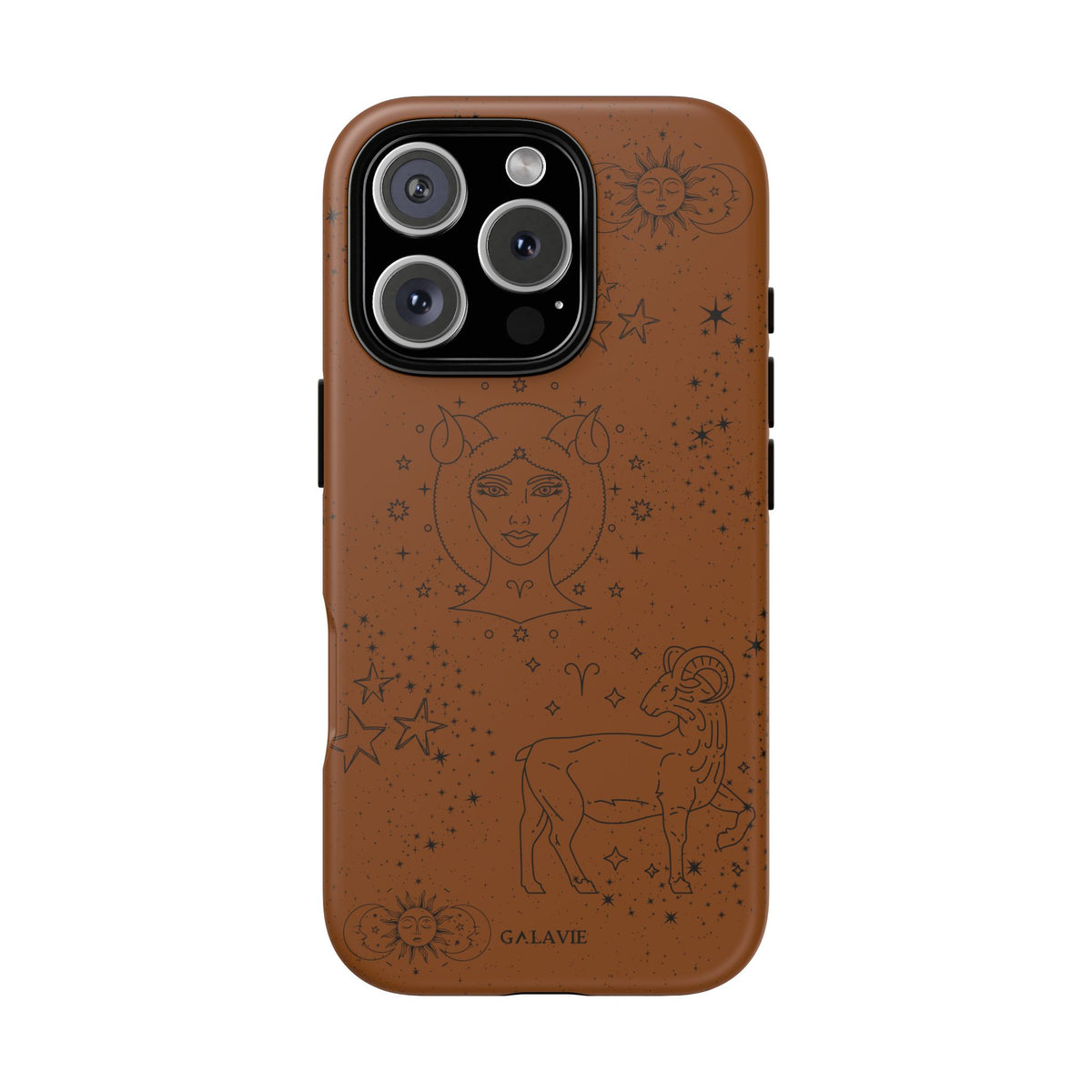 Aries Zodiac Phone Case – Cognac