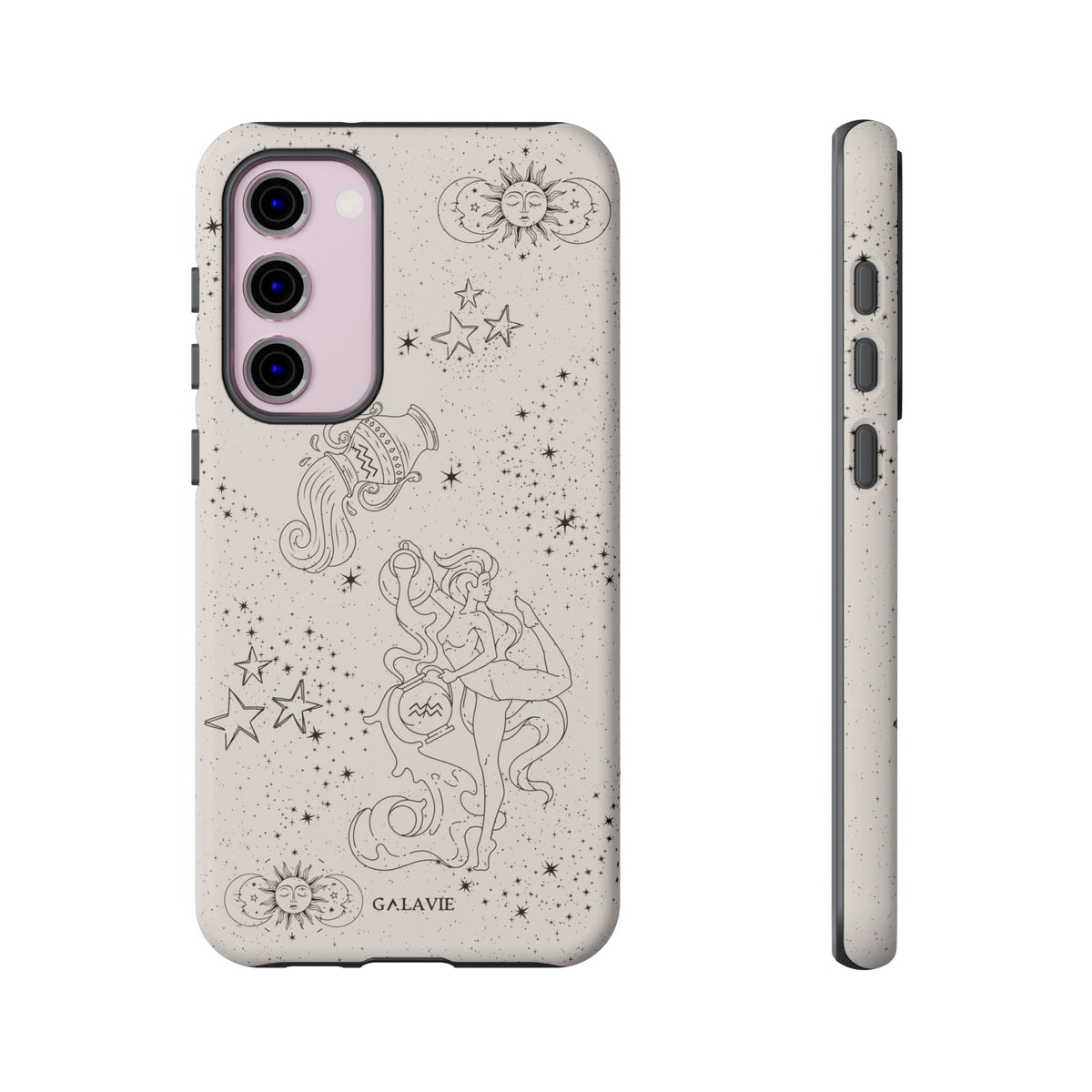 Aquarius Zodiac Phone Case – Cream