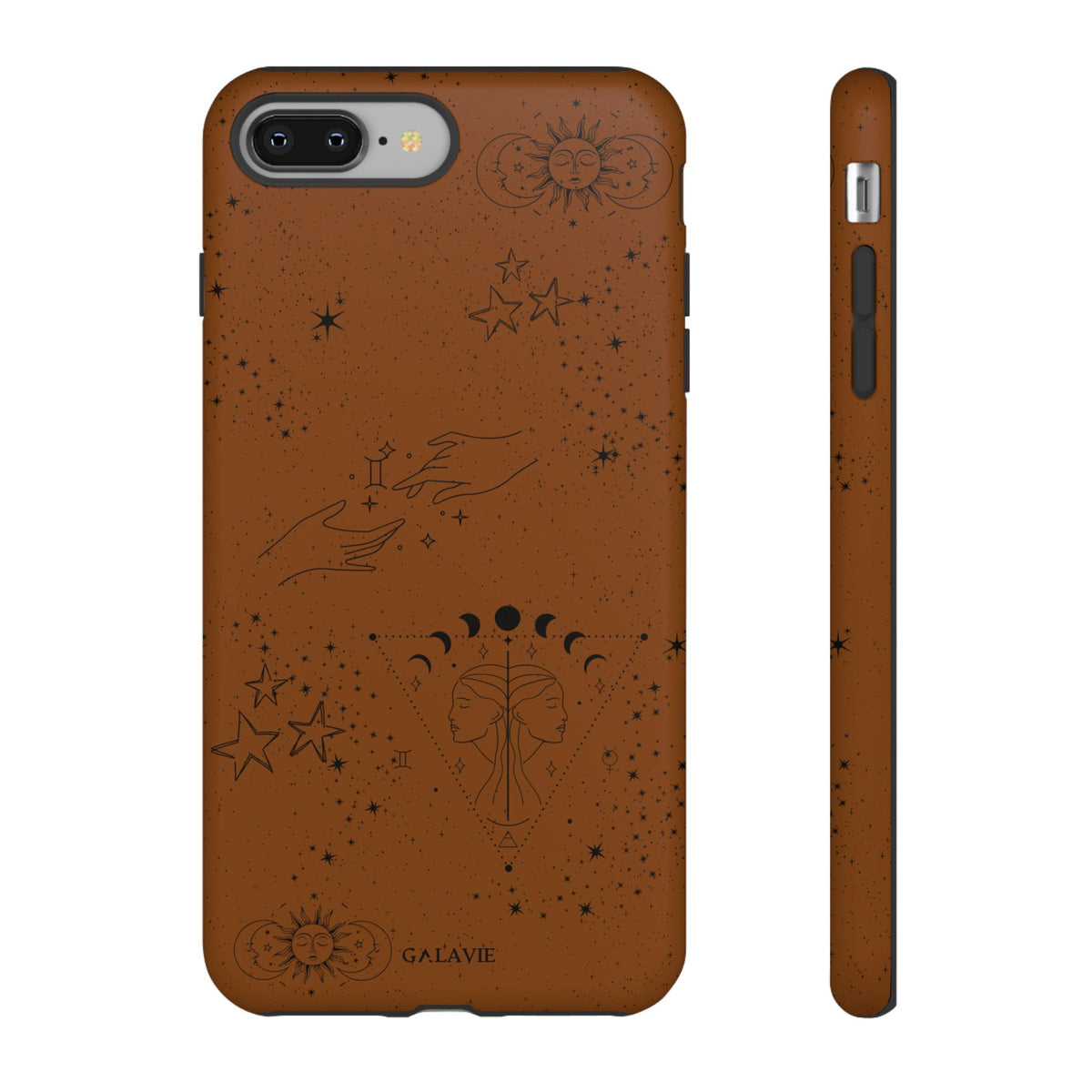Gemini Zodiac Phone Case – Cognac