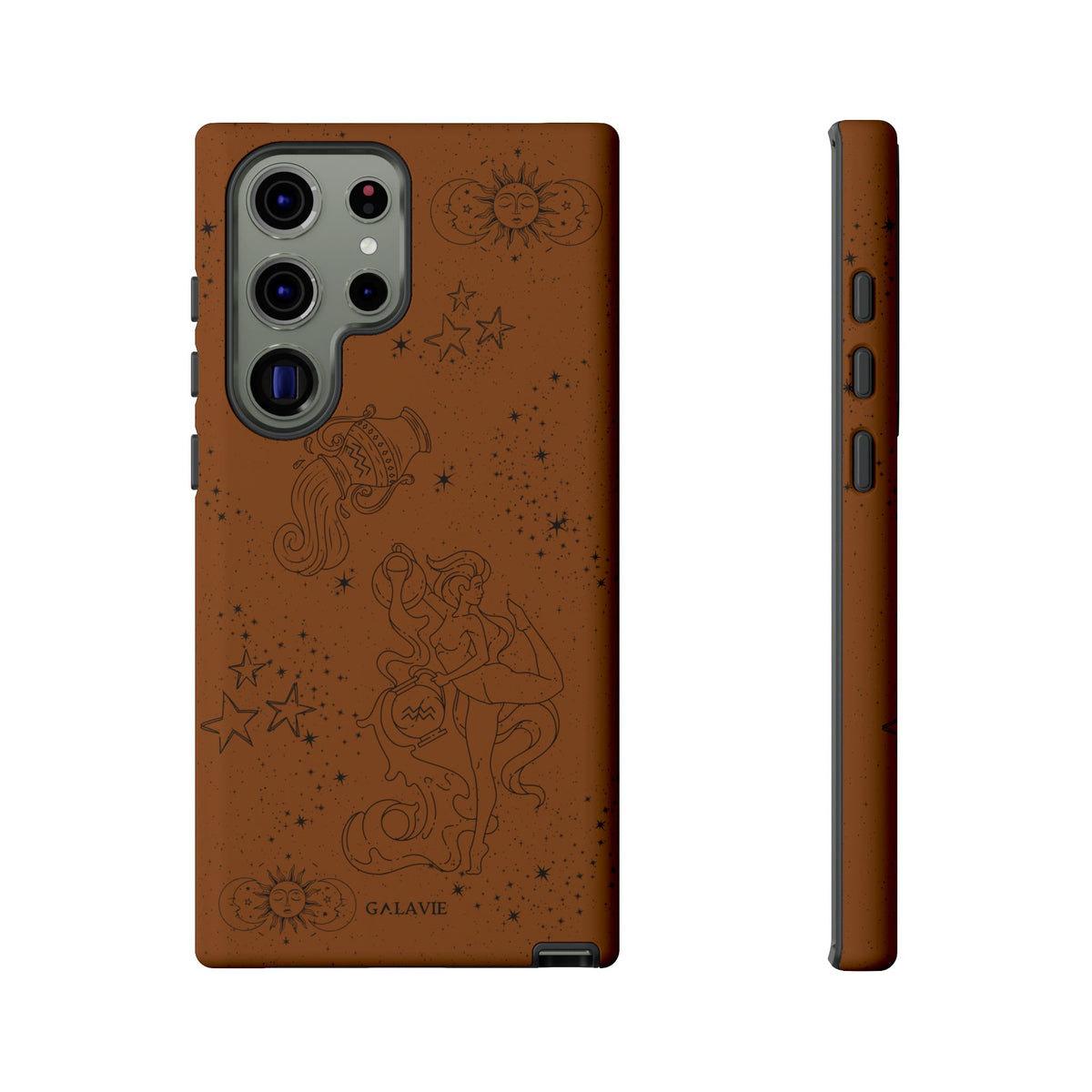 Aquarius Zodiac Phone Case – Cognac