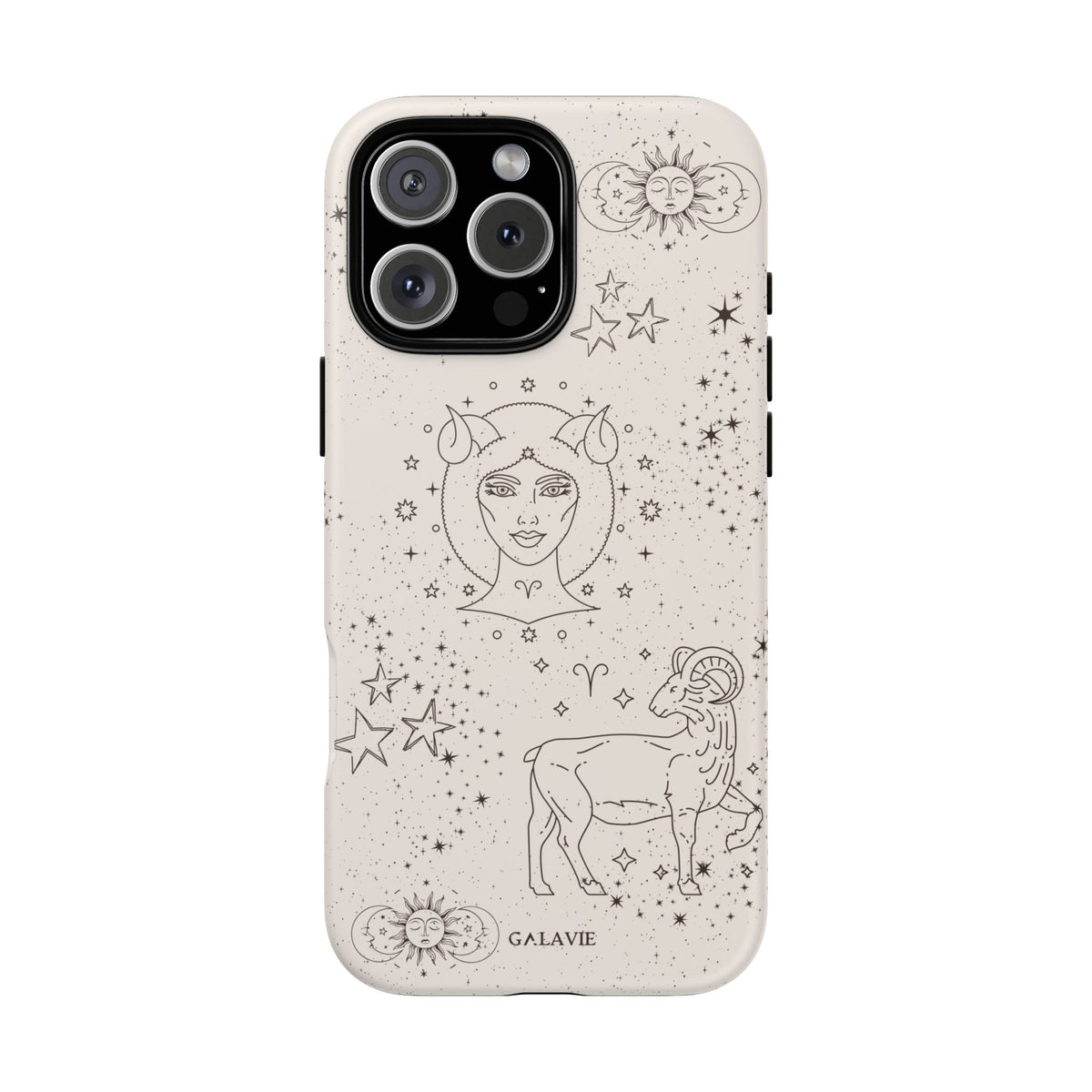 Aries Zodiac Phone Case – Cream