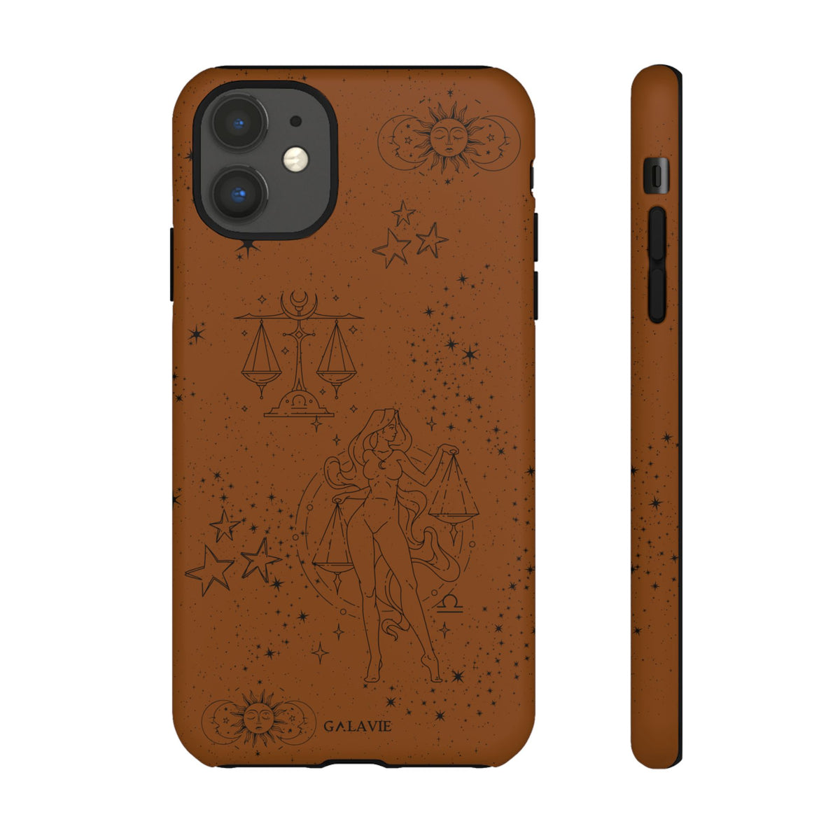 Libra Zodiac Phone Case – Cognac
