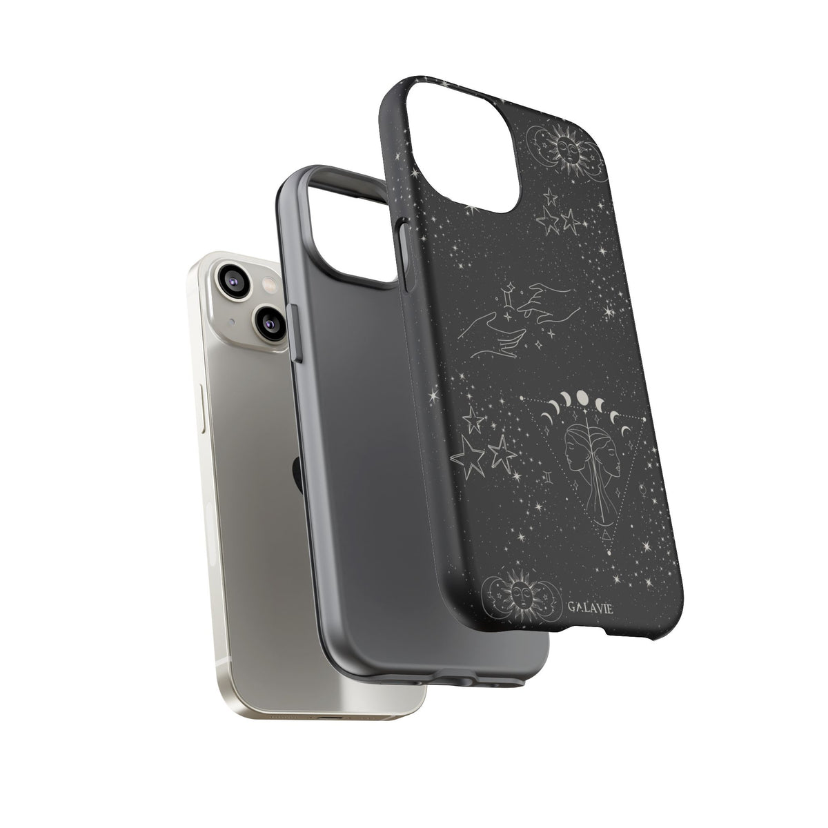 Gemini Zodiac Phone Case – Noir