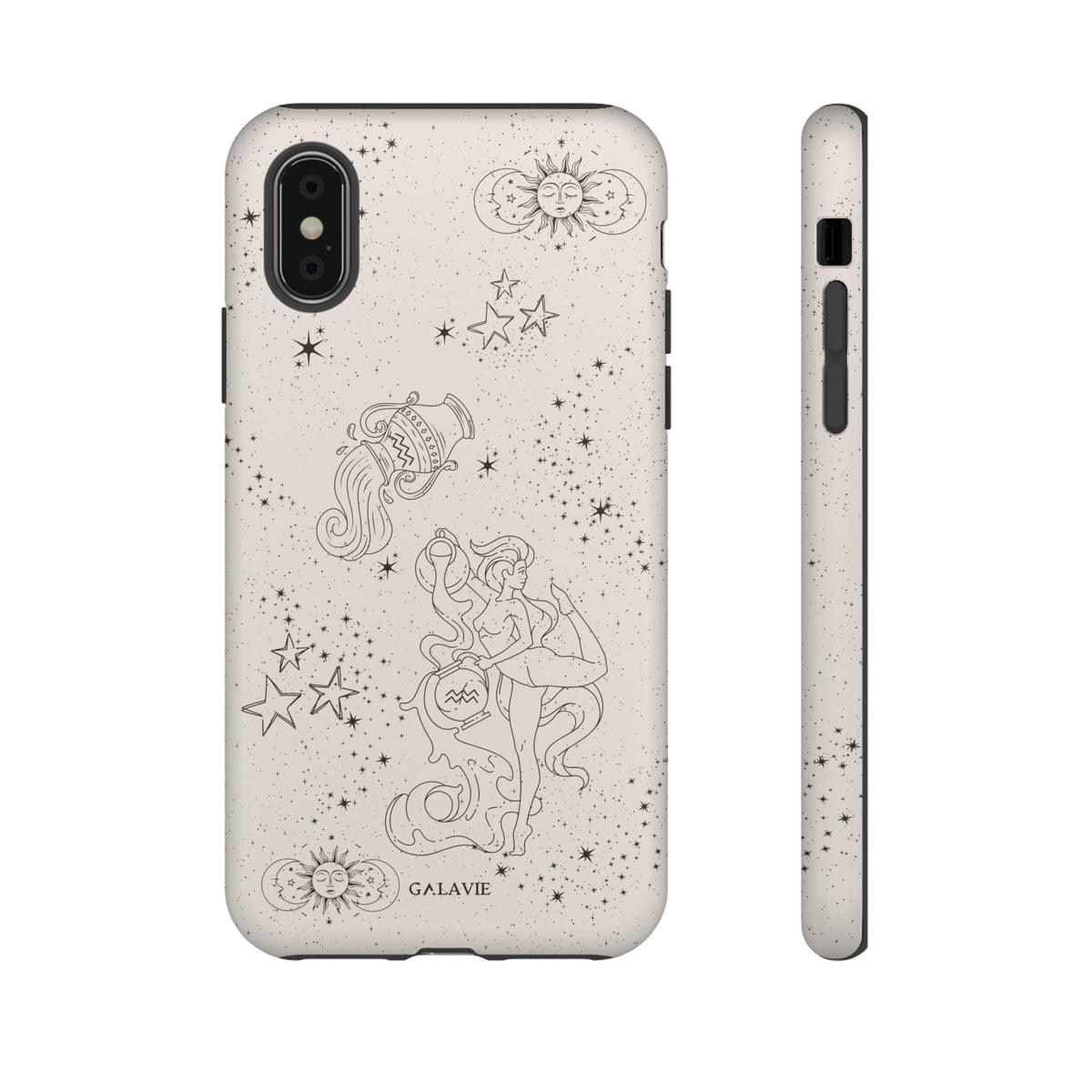 Aquarius Zodiac Phone Case – Cream