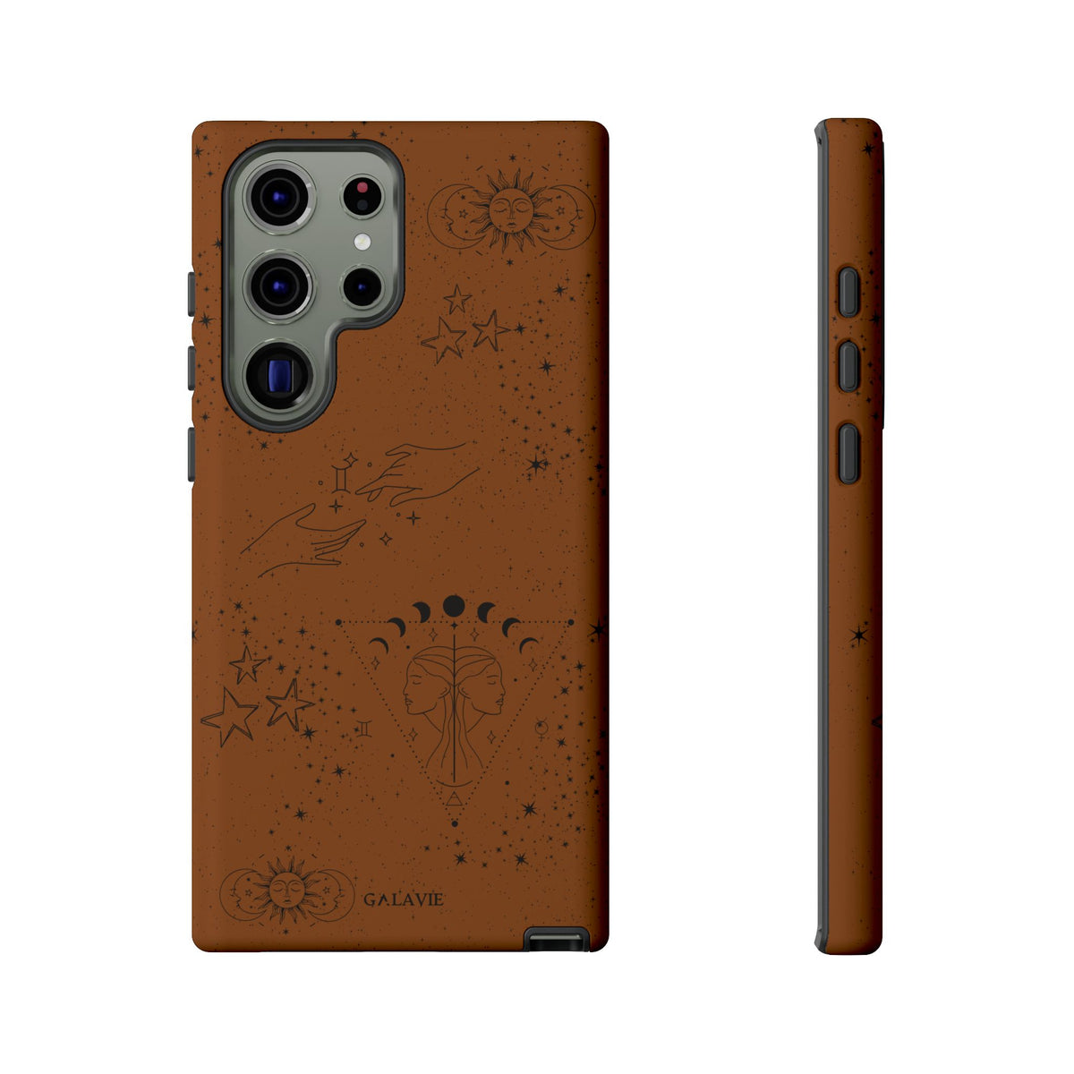 Gemini Zodiac Phone Case – Cognac