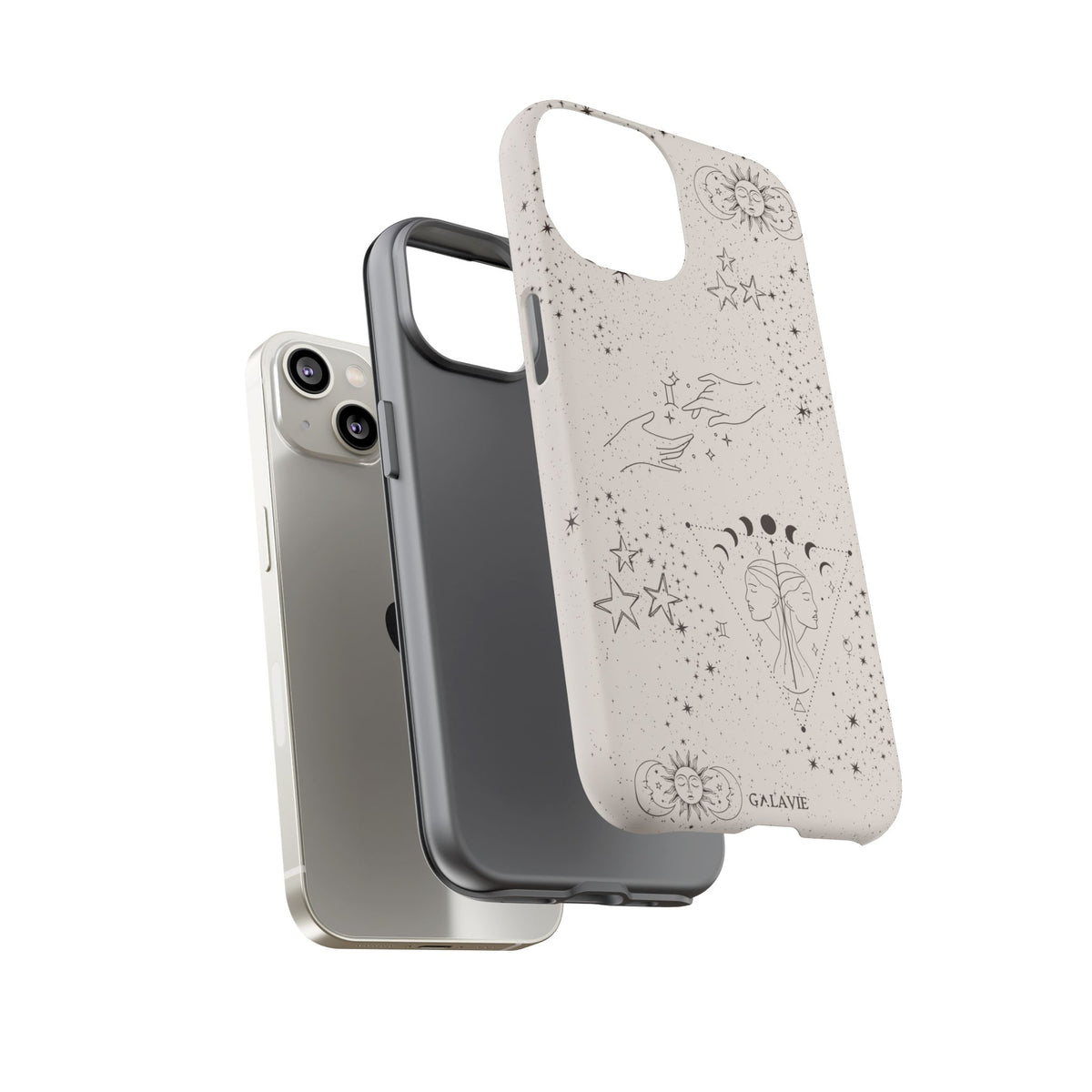 Gemini Zodiac Phone Case – Cream