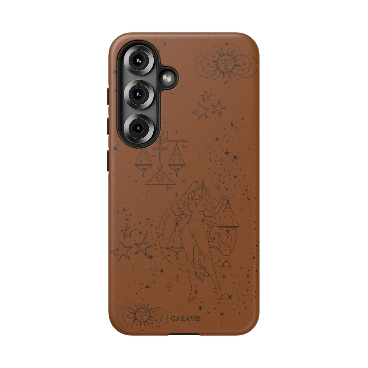Libra Zodiac Phone Case – Cognac