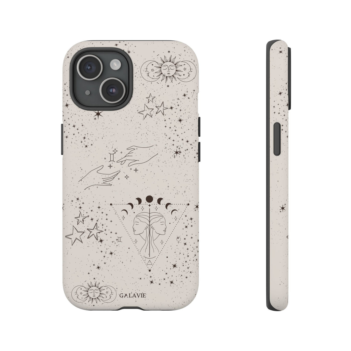 Gemini Zodiac Phone Case – Cream