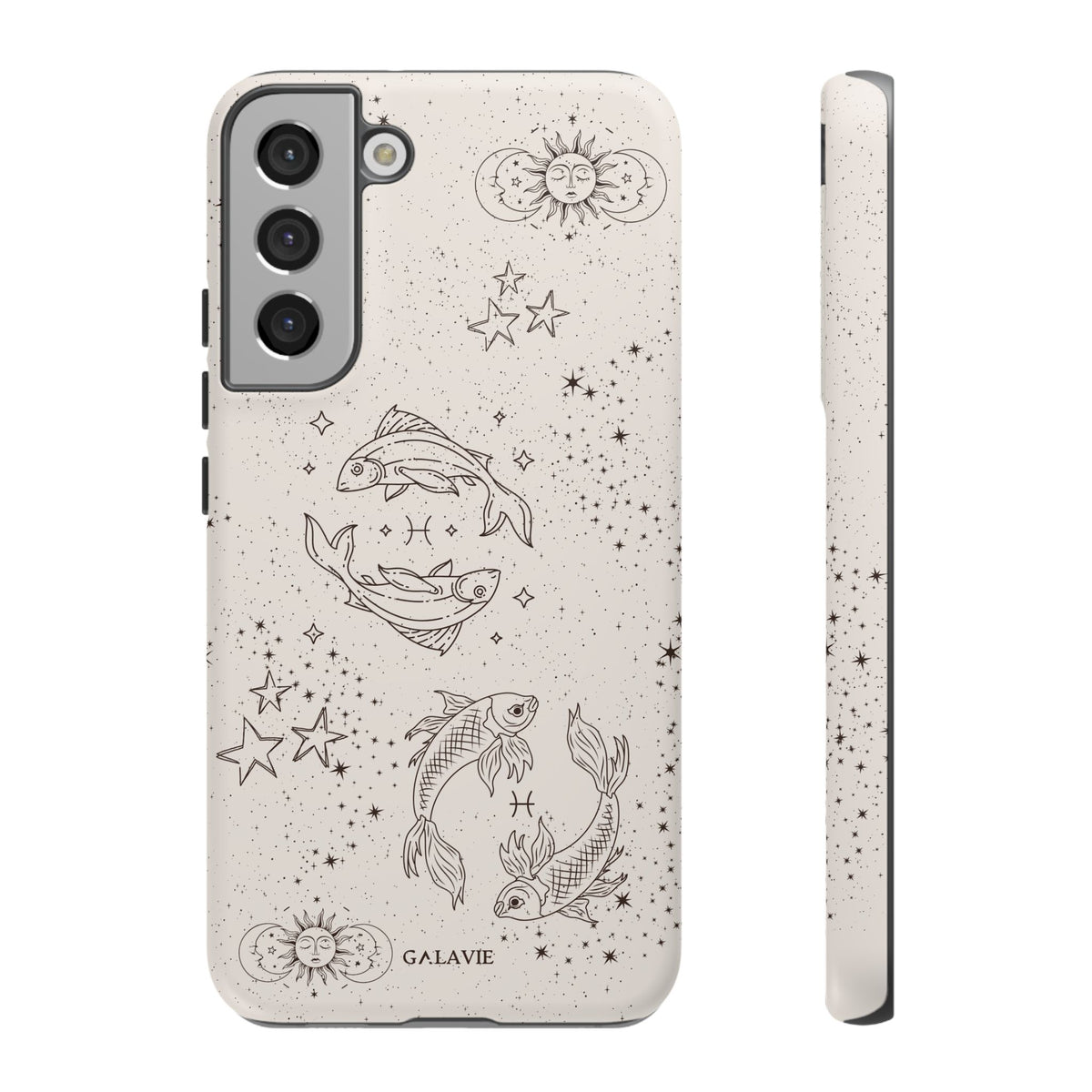Pisces Zodiac Phone Case – Cream