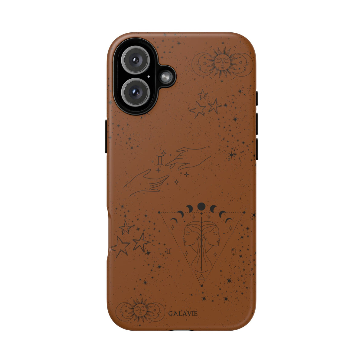 Gemini Zodiac Phone Case – Cognac