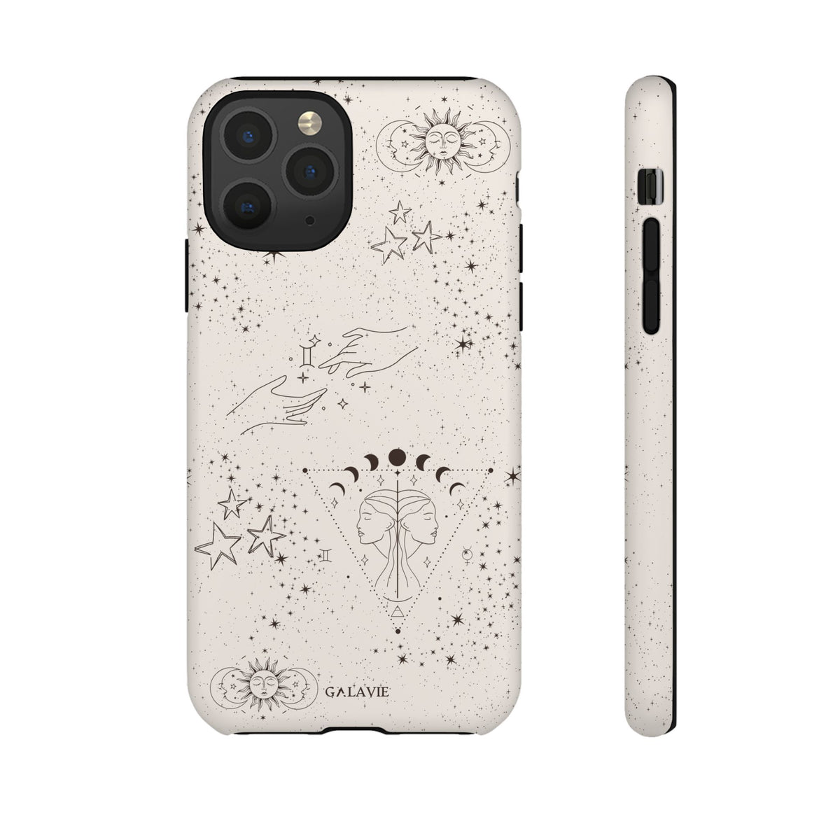 Gemini Zodiac Phone Case – Cream