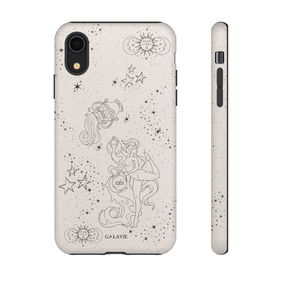 Aquarius Zodiac Phone Case – Cream