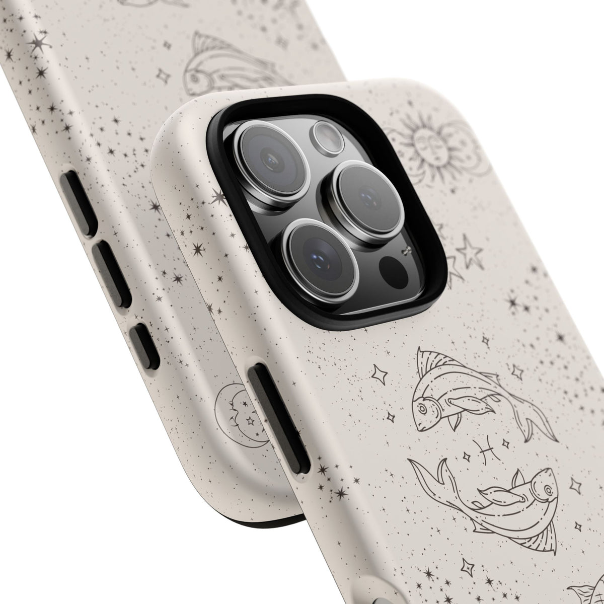 Pisces Zodiac Phone Case – Cream