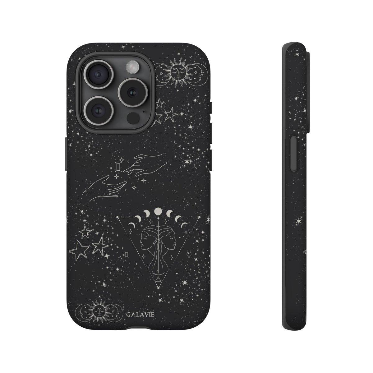 Gemini Zodiac Phone Case – Noir