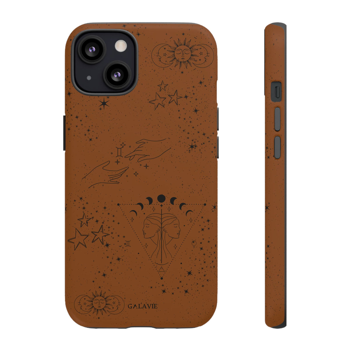 Gemini Zodiac Phone Case – Cognac