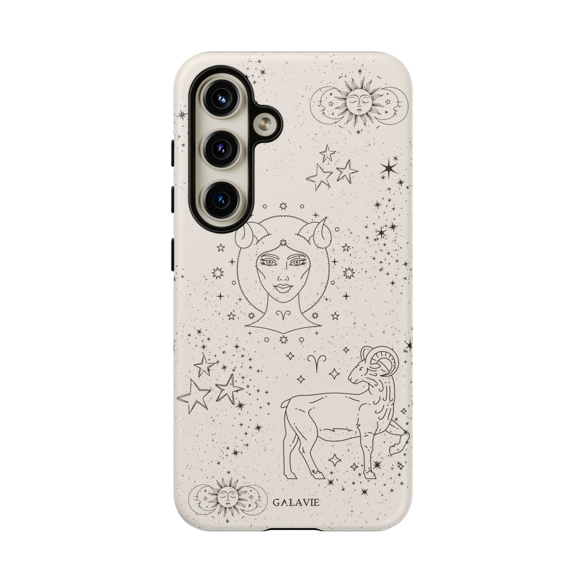 Aries Zodiac Phone Case – Cream