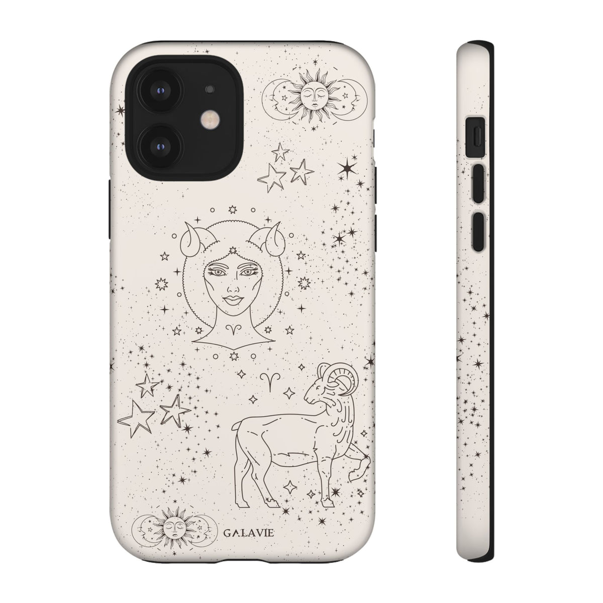 Aries Zodiac Phone Case – Cream
