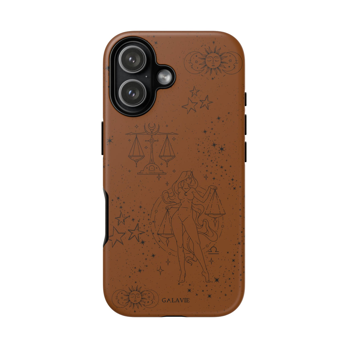 Libra Zodiac Phone Case – Cognac